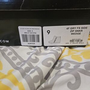 Torrid Gray Wedge Sneakers with Side Zip